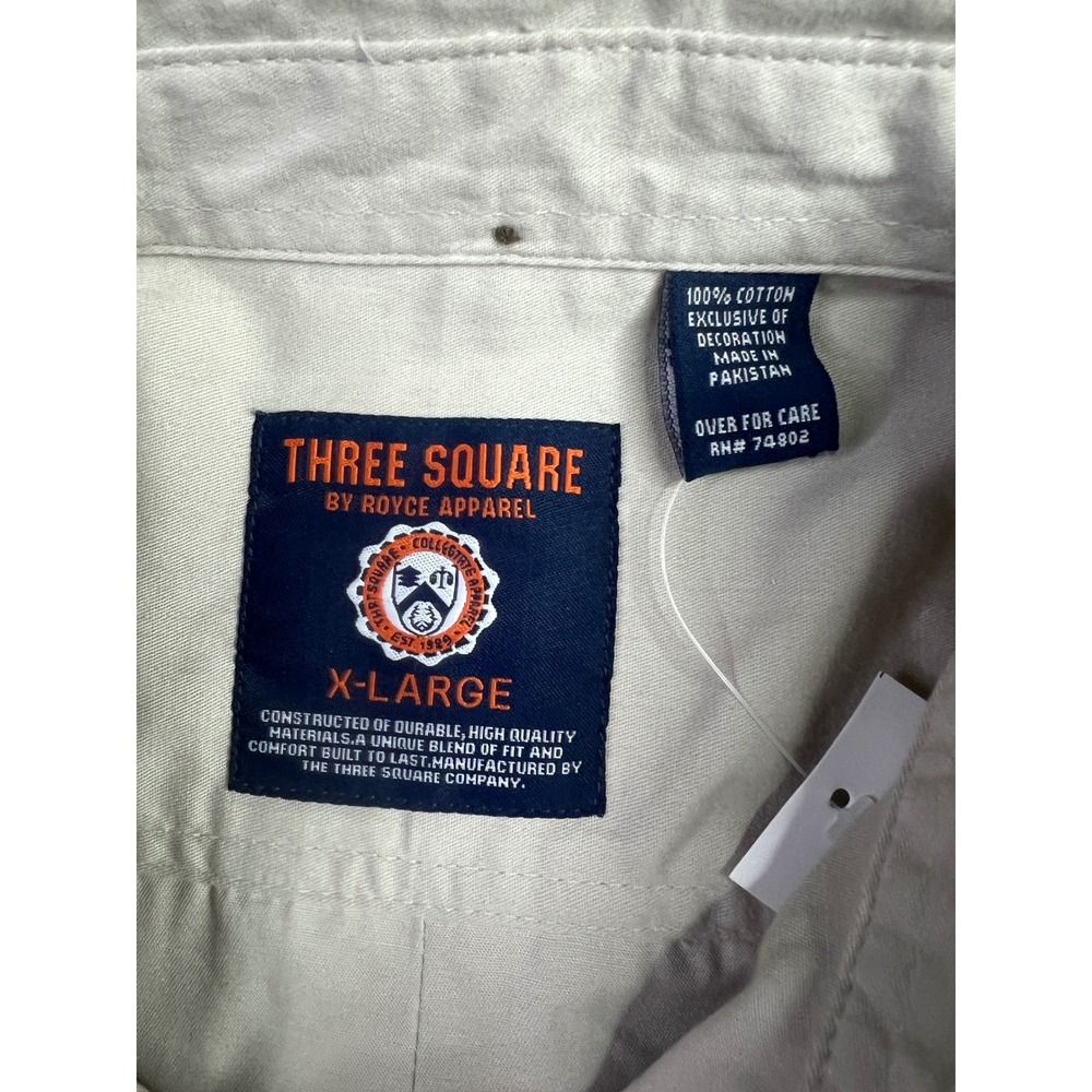 Three Square South Carolina Gamecocks Button Down Shirt Mens XL Tan Cotton NWT - Picture 6 of 11